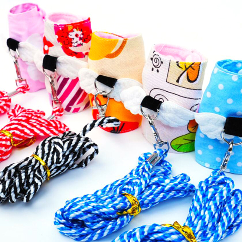 Harnais à ailes d&#39;ange pour animaux de compagnie, petit harnais pour Hamster, gilet, laisse, corde de Traction pour bébé, furets, Rats, sangle de poitrine, automne et hiver