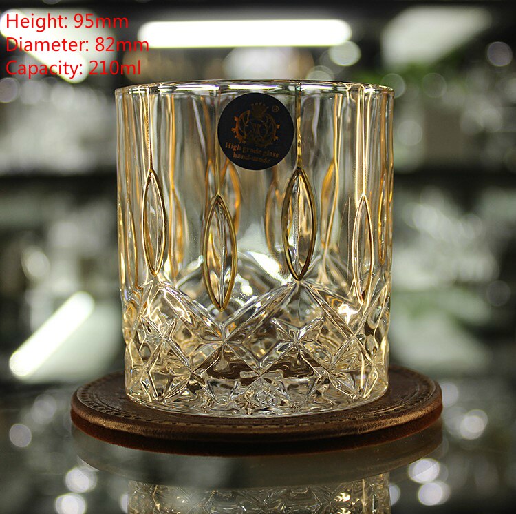 Tjekkisk boutique spor guld whisky glas krystal vin kop cann drikkeglas vaso gafas verre tjekkiske chivas vasos de cristal: Nr. . 10