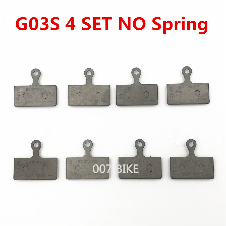 Shimano  g02a g02s g03a pads deore xt slx deore  g03s harpiks bremsekloss fjell  m785 m675 m7000 m8000 m9000 m6000 m9020 bremsekloss: G03s 4 sett ingen fjær