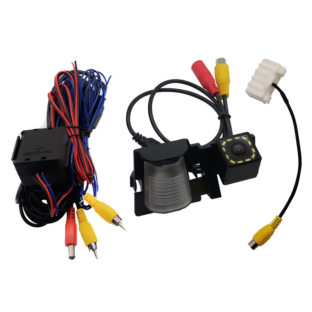 Fisheye Dynamic Trajectory HD Car Rear View Backup Camera For Jeep Wrangler Rubico Sahara &amp;amp; Original Factory Screen: 12LED / Fixed Parking Line