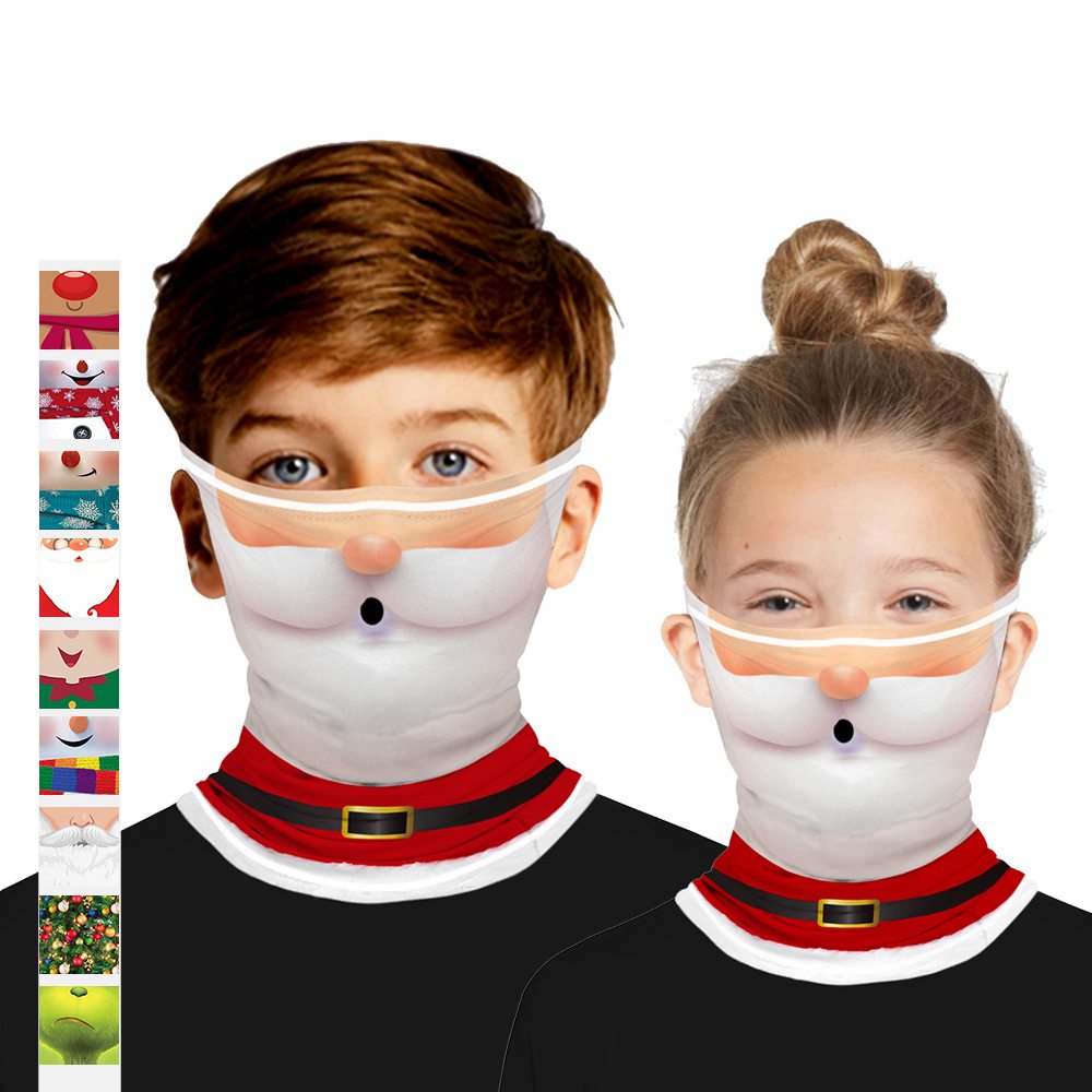 Kinderen printen stofdichte rijoren magische hoofdband multifunctionele kerstbaard sjaals ademende bandana's