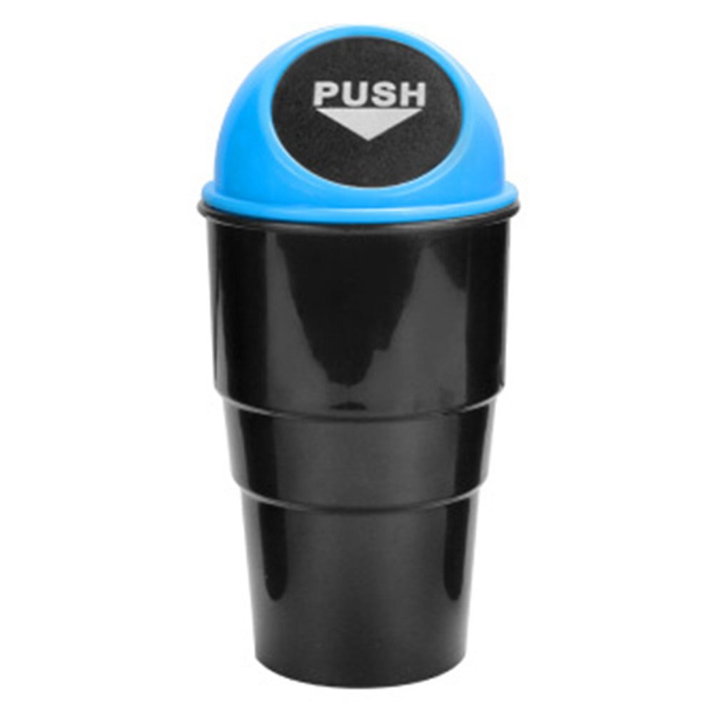 Car Trash Can Car Plastic Mini Trash Can Car Multi-Function Small Debris Storage Bucket: blue