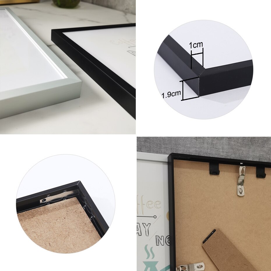 Aluminum Picture Frames For Pictures Metal Photo Frame For Wall Hanging With Plexiglass Poster Certificate Frame Photo Decor