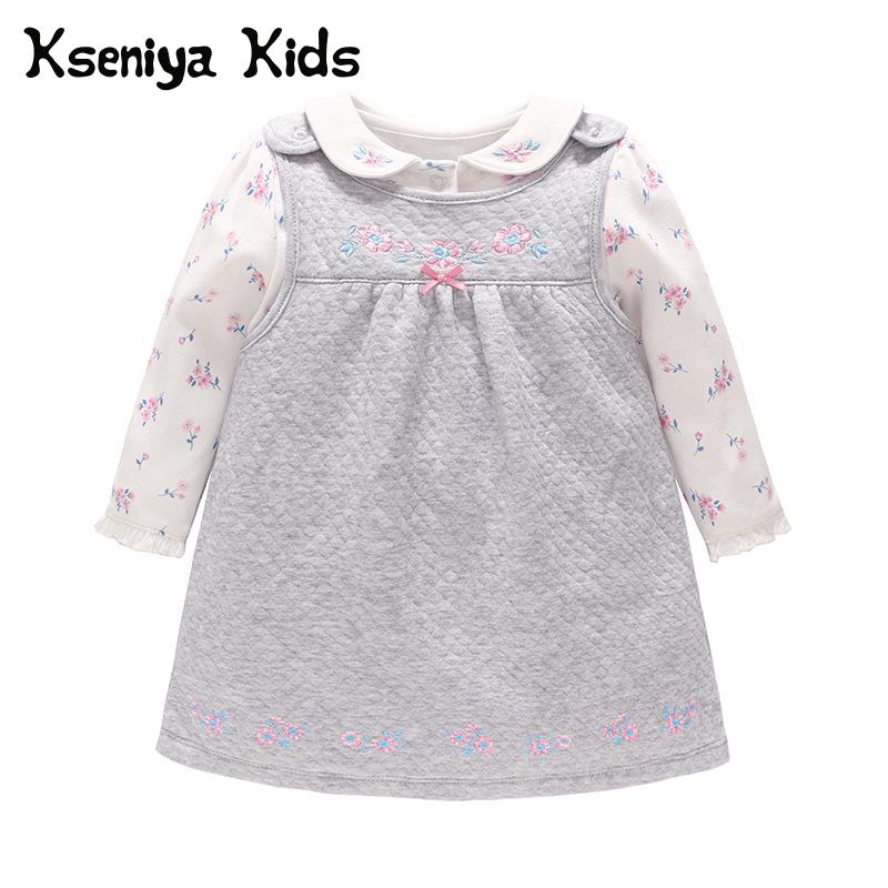 Kseniya Kids Herfst kinderen Pak Lolita-kleding Voor Pasgeborenen Gebreide Baby Kleding 2 Stuks Sets kleding