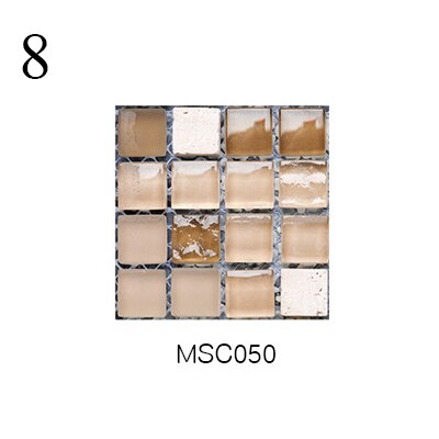 10pcs Ceramic Tile Stickers 10x10cm 3D Mosaic Tile Plane Wall Sticker DIY Decorations for Kitchen Bar Bathroom PVC Stickers: 8
