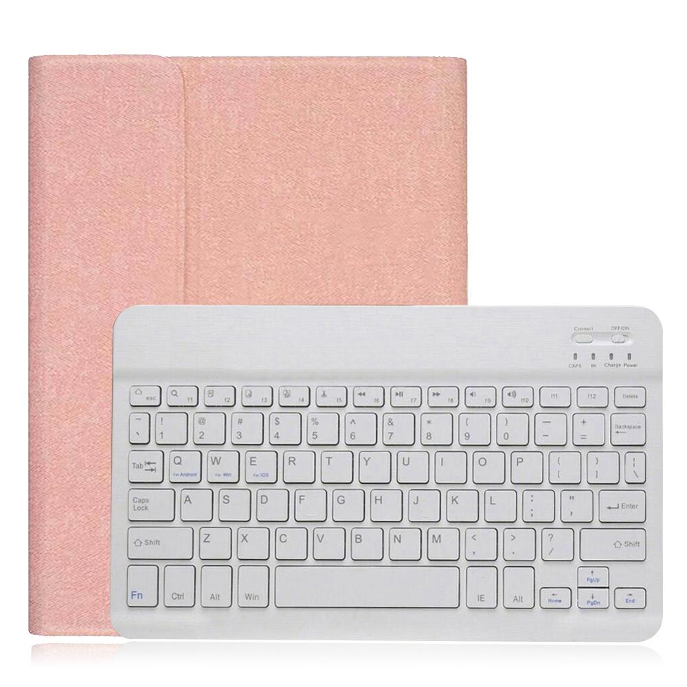 Toetsenbord Voor Huawei Matepad 10.4 Case BAH3-AL00 BAH3-W09 Backlit Bluetooth Keyboard Slim Tablet Cover Voor Honor V6 10.4": Pink-white