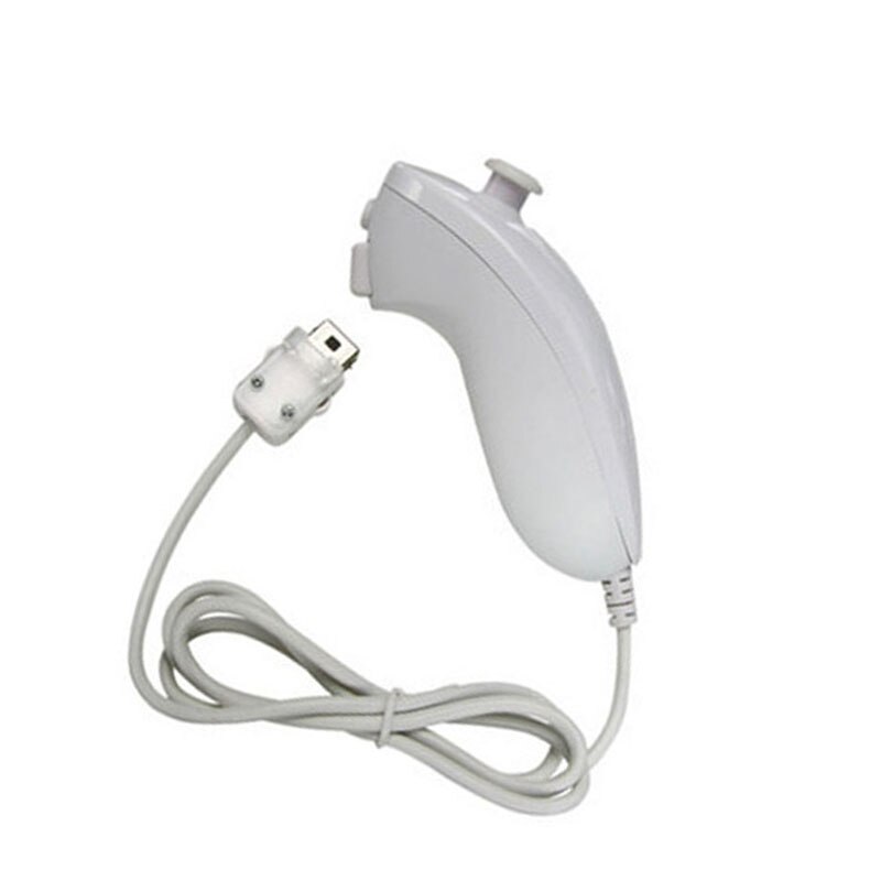ViGRAND 1 pcs Nunchuck Controller Voor Nintendo Wii Console: white
