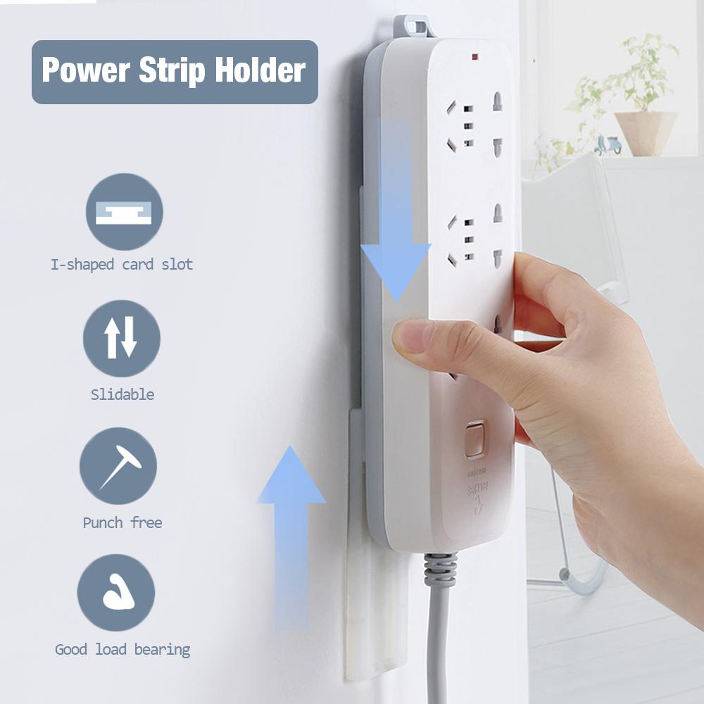 8/5/2/1Pcs Muur Plug Sticker Houder Zelfklevende Mount Fixator Power Strip Houder Opslag voor Sockets Muur Houder Plank Stand