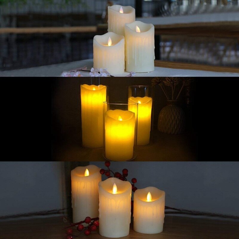 Remote Control LED Flameless Candle Lights Year Candles Battery Powered Led Tea Lights Easter Candle