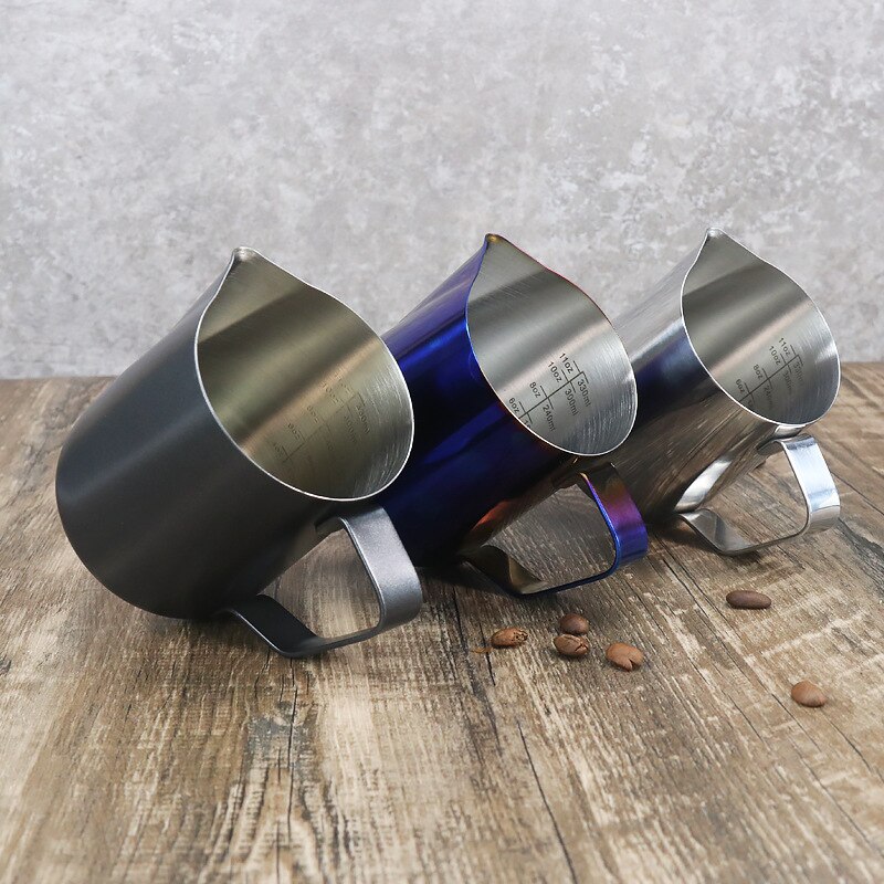 Espresso Steaming Pitcher 350/600ML Espresso Milk Frothing Pitcher Coffee Milk Frothing Cup Coffee Steaming Pitcher Espresso