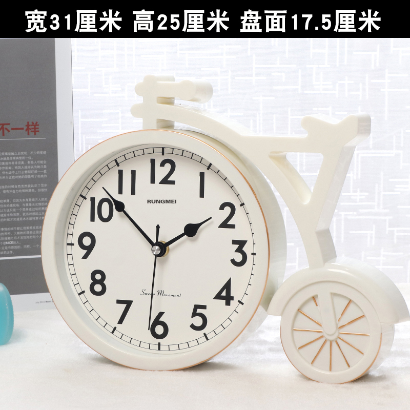 Large Desk Clock Silent Watch Retro Living Room Antique Table Clock Bedroom Decorative Items for Home Unique 50: Style 9