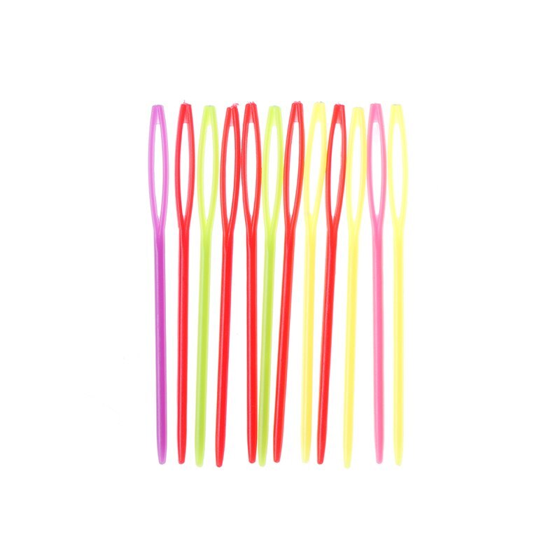 10 stks/set 7 cm/9 cm Grote Eye Naalden Plastic Wol Naaien Borduren Tapestry Naalden Cross Stopnaald Stitchery naalden: 7cm