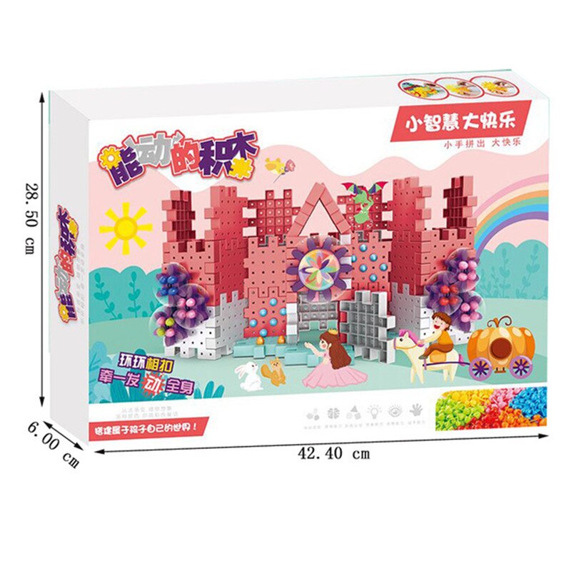 Gear blok drejelig blok mekanisk samling diy mosaik legetøj 3d tredimensionelt gear børnelegetøj: 268 stk