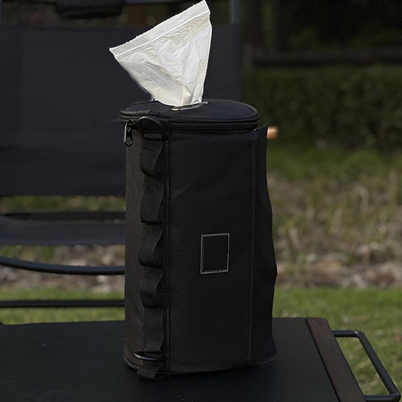 Porta fazzoletti da esterno Strofinaccio Borsa portatile Custodia in rotolo di carta Custodia in carta pieghevole portatile Si attacca facilmente al palo per