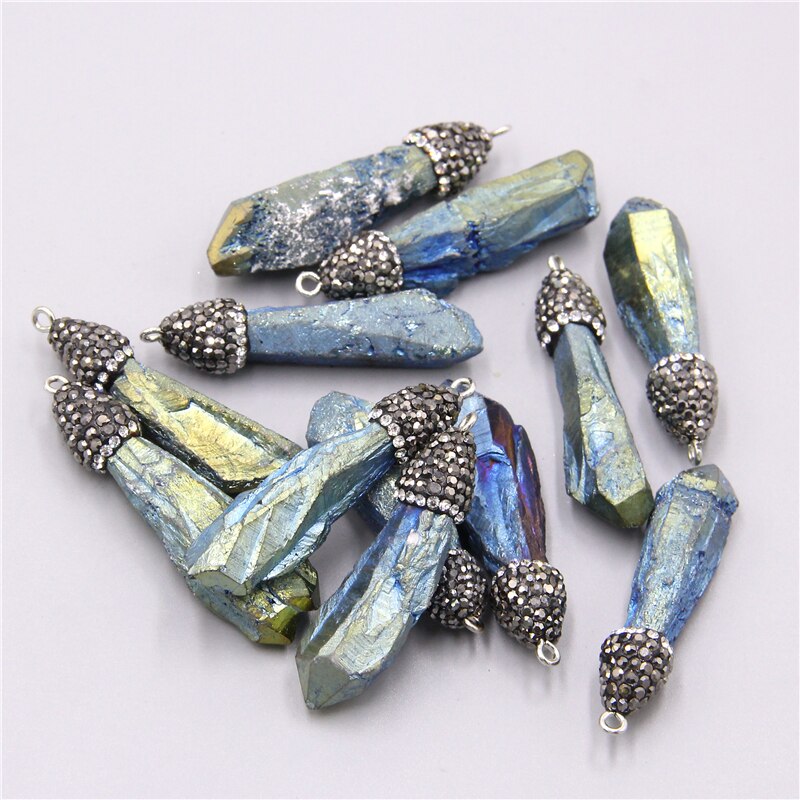 1pc Natural quartz Crystal healing Quartz stone Pendant Necklace Amulet lucky best friends Jewelry pendant charm: 8