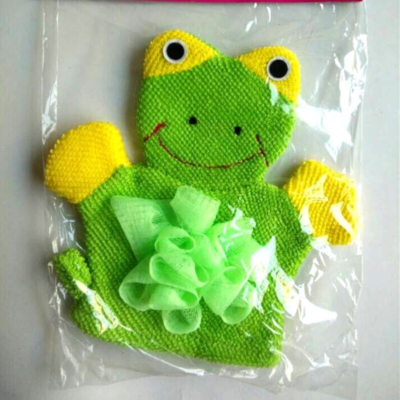 1 st söta barn baby shower badhandduk 5 färger djur stil dusch tvätt tyg handdukar: Grön groda