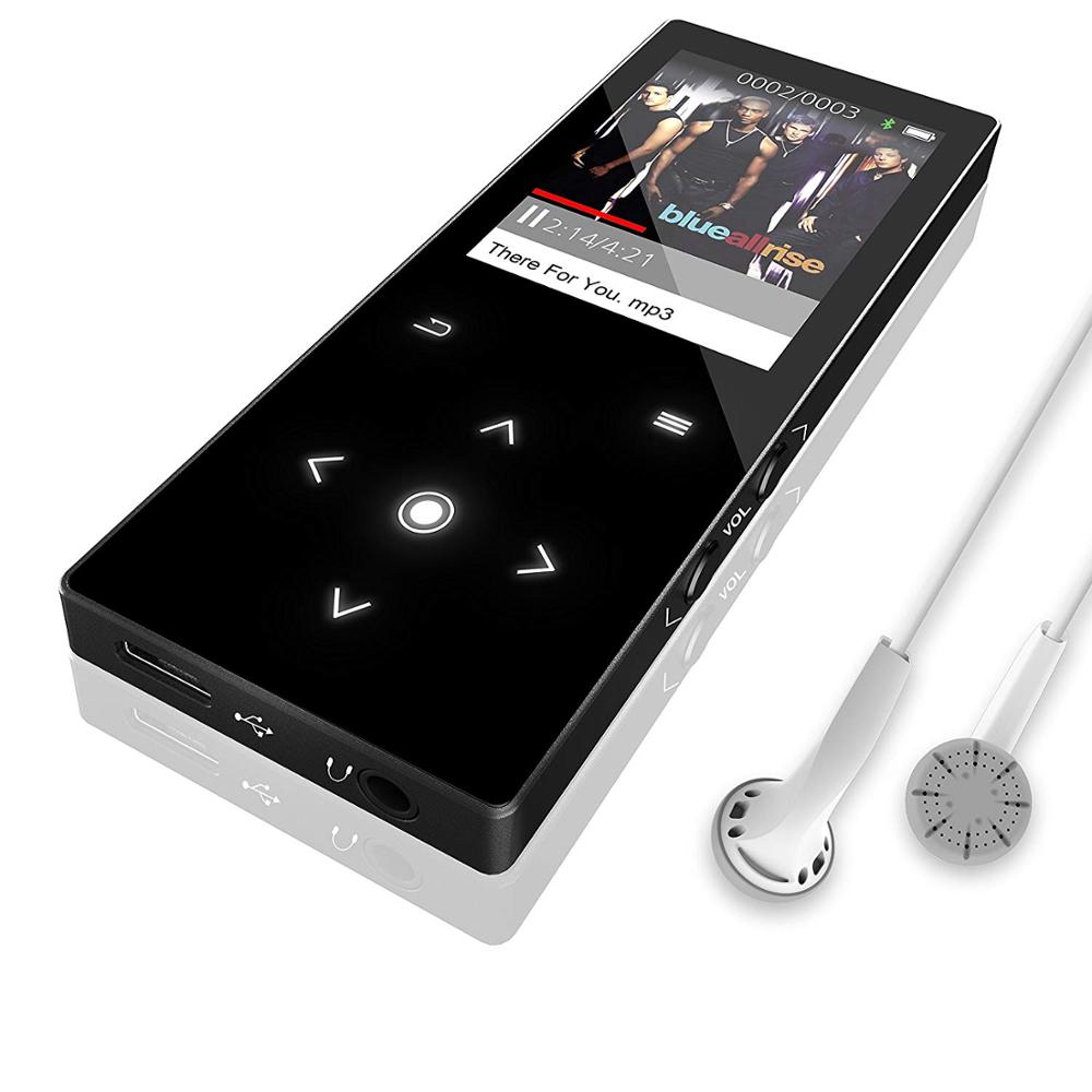 8GB MP3 Player - Bluetooth 4.0 - HiFi Sound - Touchscreen - FM Radio/Rekorder: Schwarz