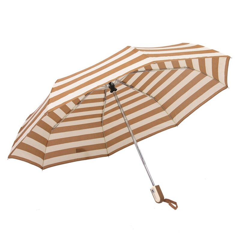 Rayure parapluie pluie femmes moschino femmes automatique pliant parapluie 8Rib coupe-vent parapluie Anti-UV Art Umrella 6U25