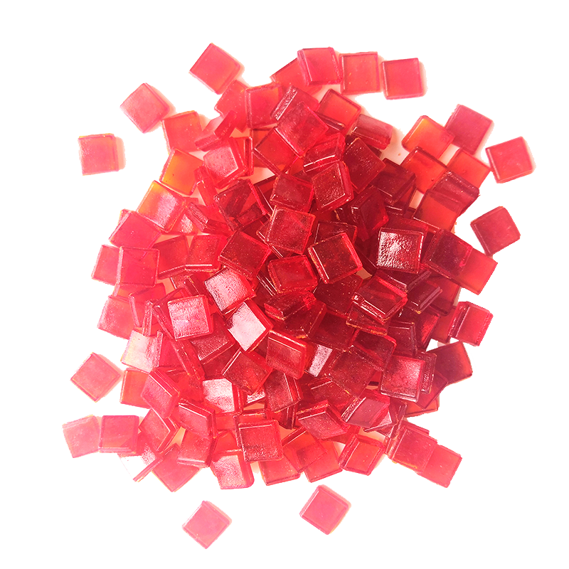 Carreaux de mosaïque en cristal diaphanes multicolores, carrés translucides, matériel de bricolage pour enfants, 100 pièces