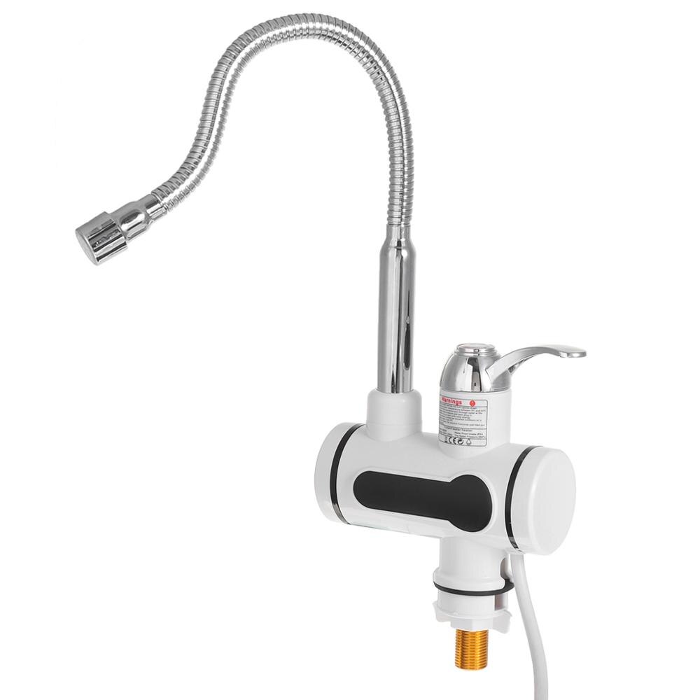 3000W 220V Electric Kitchen Flow Water Heater Tap Instant Water Faucet Heater Cold Heating Tankless Water Heater with LED: Tape 4