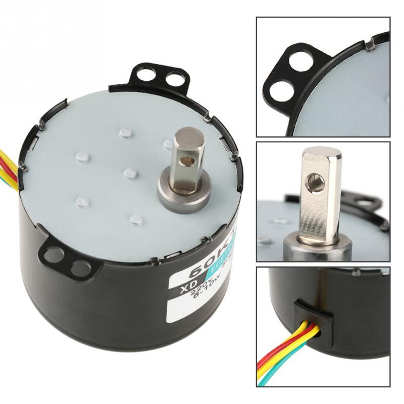 Ac synkronmotor ac-motor 220v 5-50 rpm miniatyr låghastighetsmotor stort kraftmoment synkronmotor cw/ccw