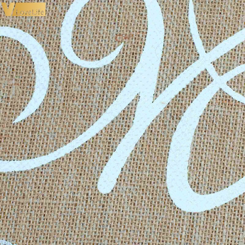 2 pièces/ensemble toile de Jute | Mr & Mrs, drapeau en lin dentelle naturelle, accessoire pour décoration de mariage rustique Vintage 23x18cm