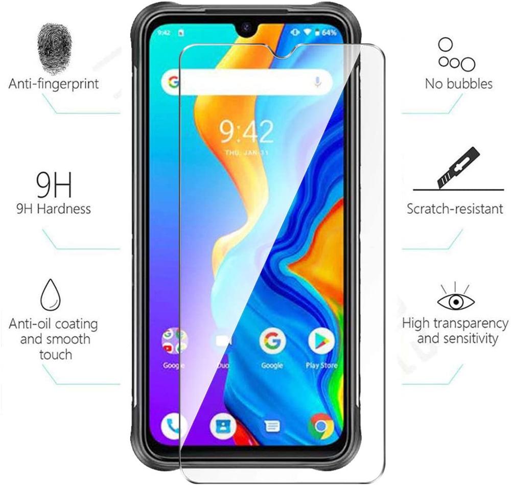 Funda blanda 3 en 1 + cristal templado para cámara UMIDIGI BISON IP68/IP69K 6,3, protector de pantalla de vidrio para UMIDIGI BISON GT 2.5D