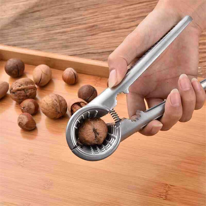 Zinc Alloy Nutcracker Sheller Crack Almond Walnut Pecan Hazelnut Filbert Nut Seafood Cracker Nut Sheller Clip Tool