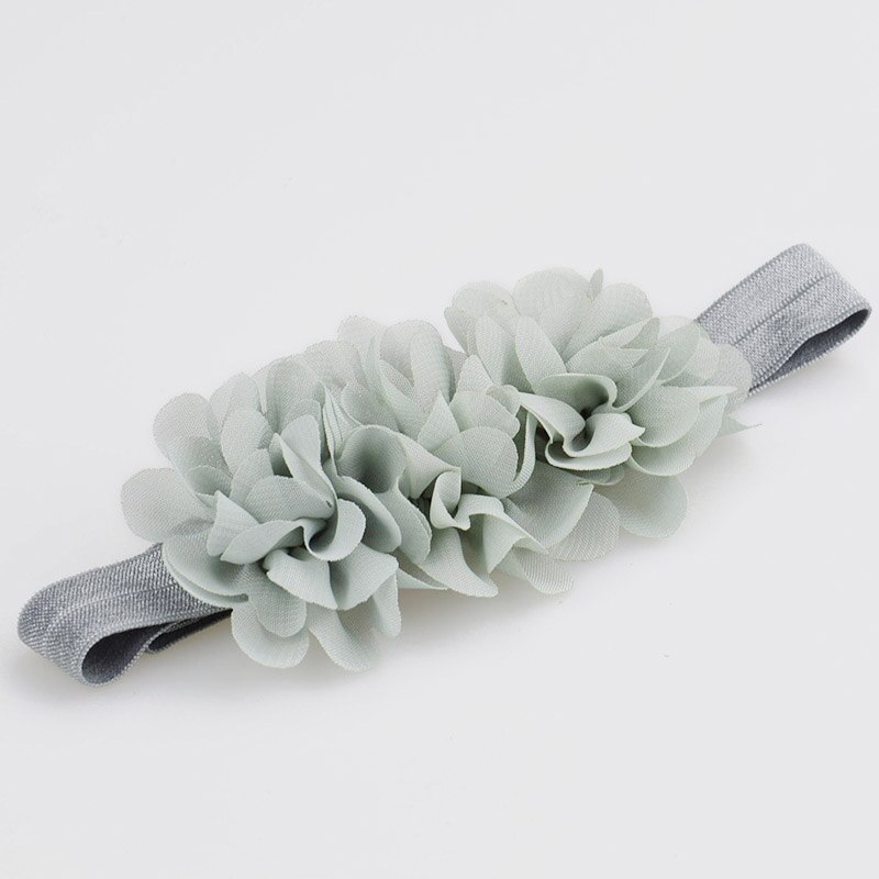 Chiffon Kant Bloem Baby Hoofdband Leuke Meisje Hoofdbanden Kids Meisjes Haarband Haarband Accessoires Hoofddeksels Pasgeboren Head Band: gray