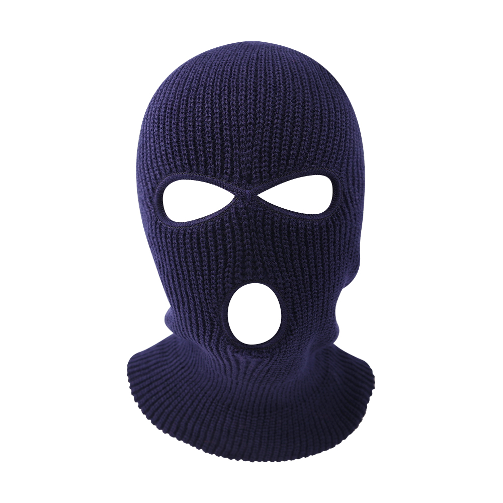 3 hull vinter varm unisex balaclava maske lue full ansiktsmaske svart strikket ski snowboard lue caps hip hop flere farger lue: A 10