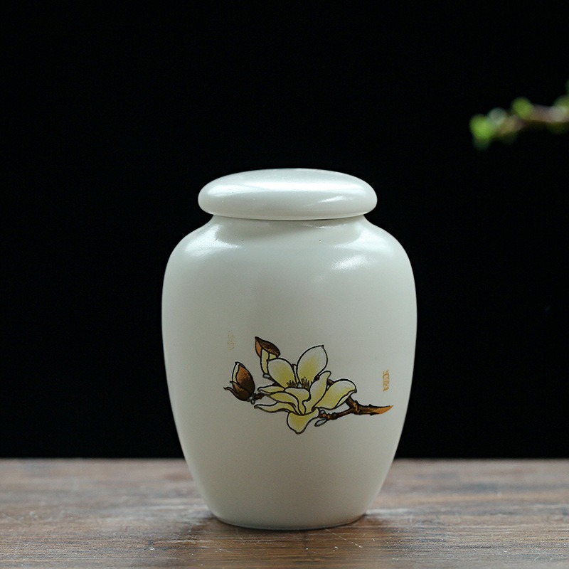 Ceramiczna urna w kształcie kota na popiół, mini urna na ludzkie prochy, pomnik i pogrzeb: Pomarańczowy
