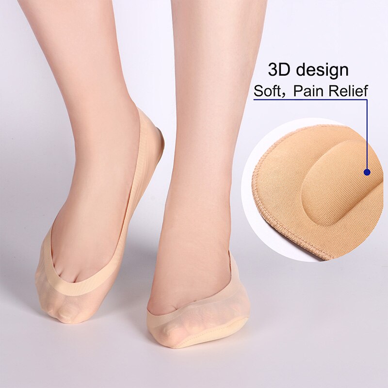 Women Insoles 3D Stretch Breathable Deodorant Running Cushion Insoles for Invisible Sock Insole Shoes Sole Orthopedic Pad