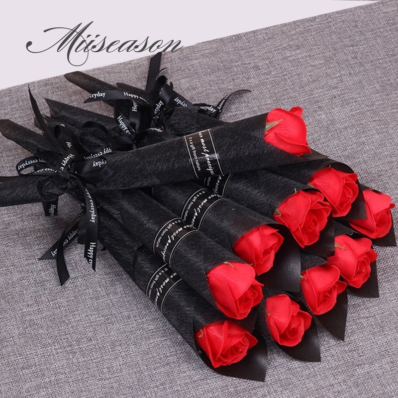 30/50 stk roser sæbe blomster romantisk bryllup favoriserer blomst til valentinsdag & #39 ;s mor & #39 ;s dag virksomhedsaktivitet