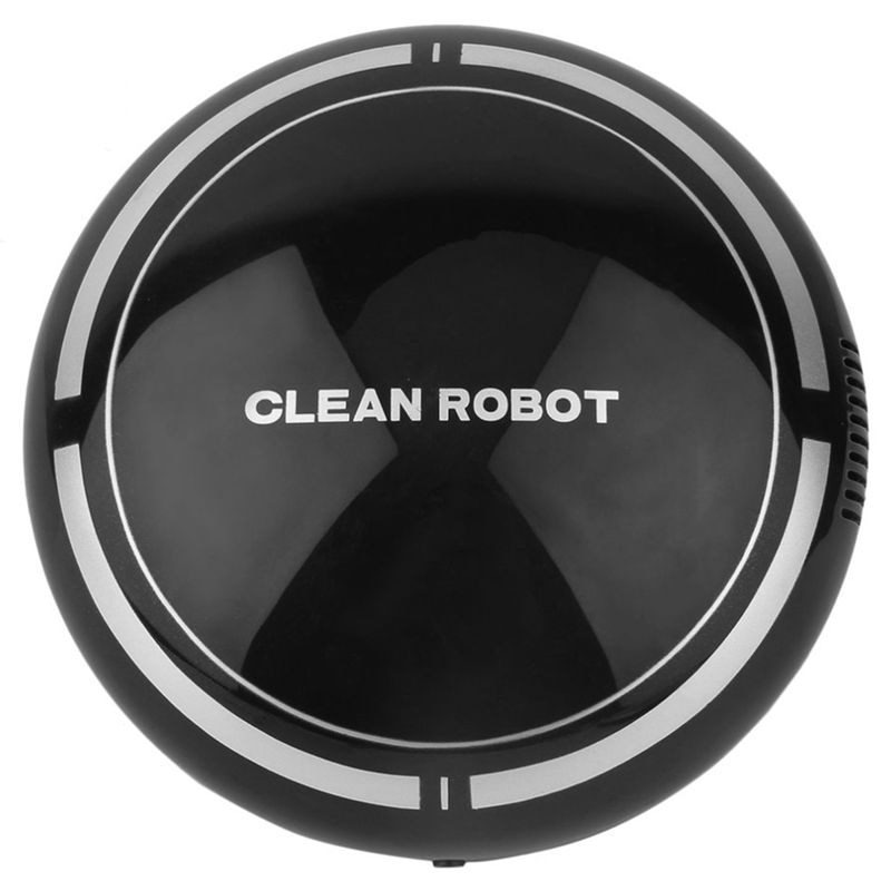2 In 1 Rechargeable Floor Sweeping Robot Dust Catcher Intelligent Auto-Induction Floor Sweeping Robot Vacuum Cleaner(Black)