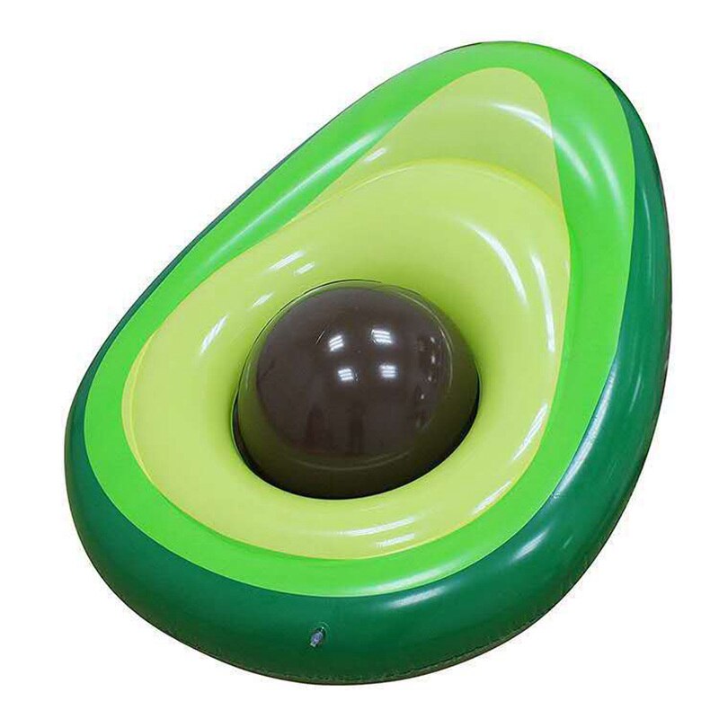 avocado swimming circle adult thickened floating drainage inflatable floating bed reclining chair children riding