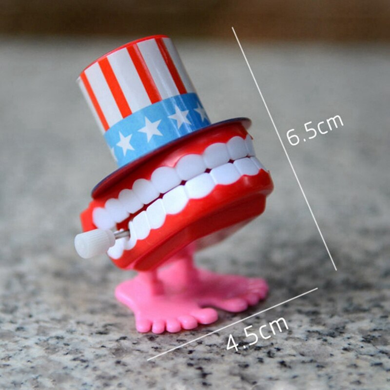 Creatieve Oog Springen Tanden Clockwork Funny Speelgoed Voor Kinderen Eye-kronkelende Springen Tanden Wind-up Toys Funny Mond Speelgoed: Cap with teeth