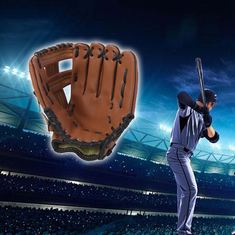 Children Adult Baseball Gloves Leather Softball Practice Equipment Training Match Mittens Left Hand Sport Glove