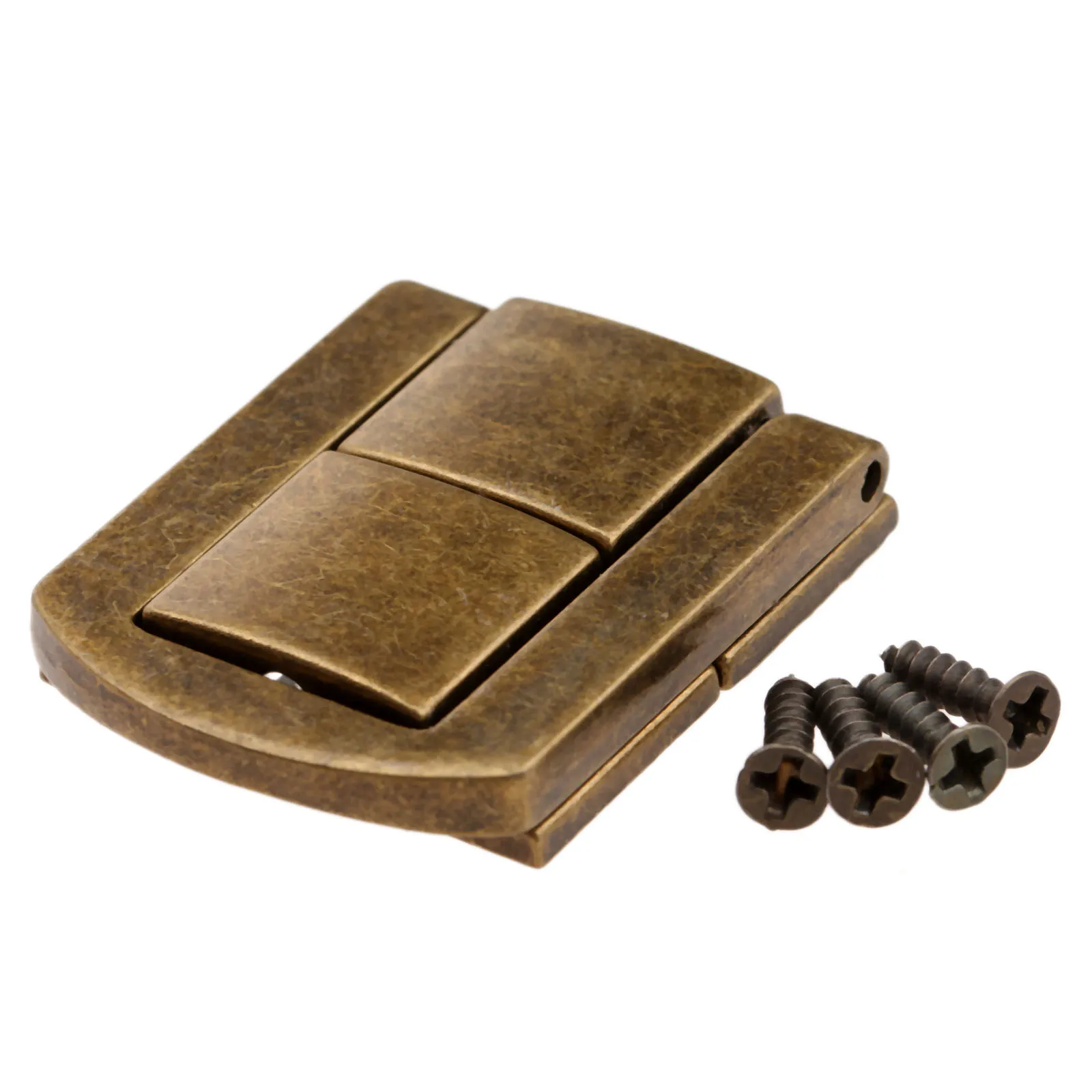 1PC 30*24mm Box Latch Hasps Jewelry Wood Box Hasps Drawer Latches Decorative Suitcases Hasp Latch Buckle Clasp Furniture Tools: Brown