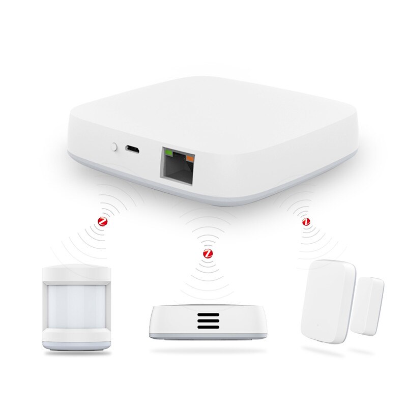 Tuya Zigbee Smart Gateway Hub Home Automation Scene Security Alarm Kit PIR Door&Window Temperature&Humidity Sensor Smart Life