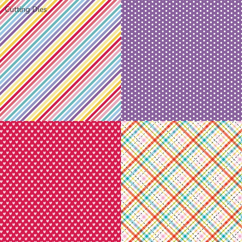 12Pcs/lot Rainbow Pattern Scrapbooking Paper Pack Handmade Craft Paper Diy Background Pad