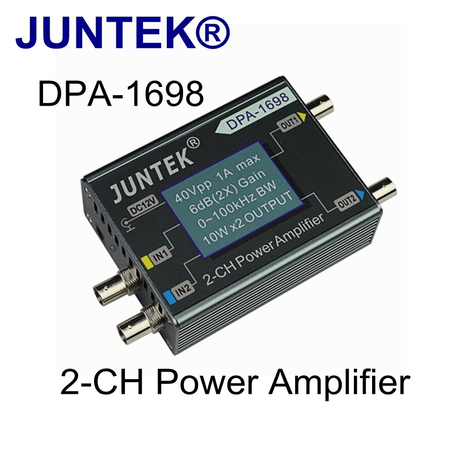 JUNTEK DPA-1698 dual-channels DPA1698 duplex channel Digital Control signal 2-CH power amplifier Higher Power amplifier