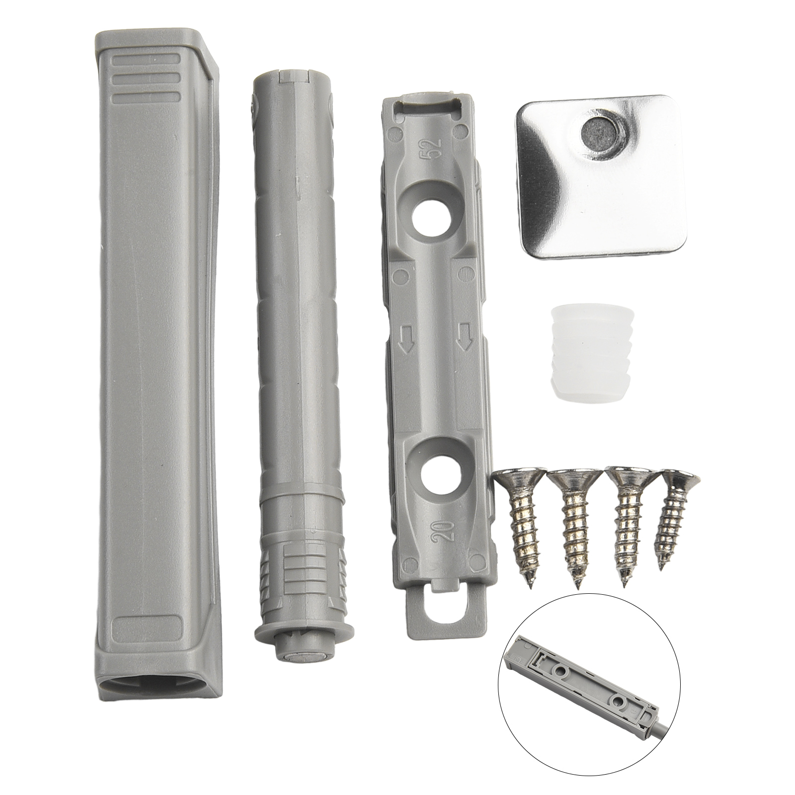 Kitchen Cabinet Door Catch Push To Open Mechanism With Magnetic Tip Spring Loaded Plunger For A Sleek Handle Less Look