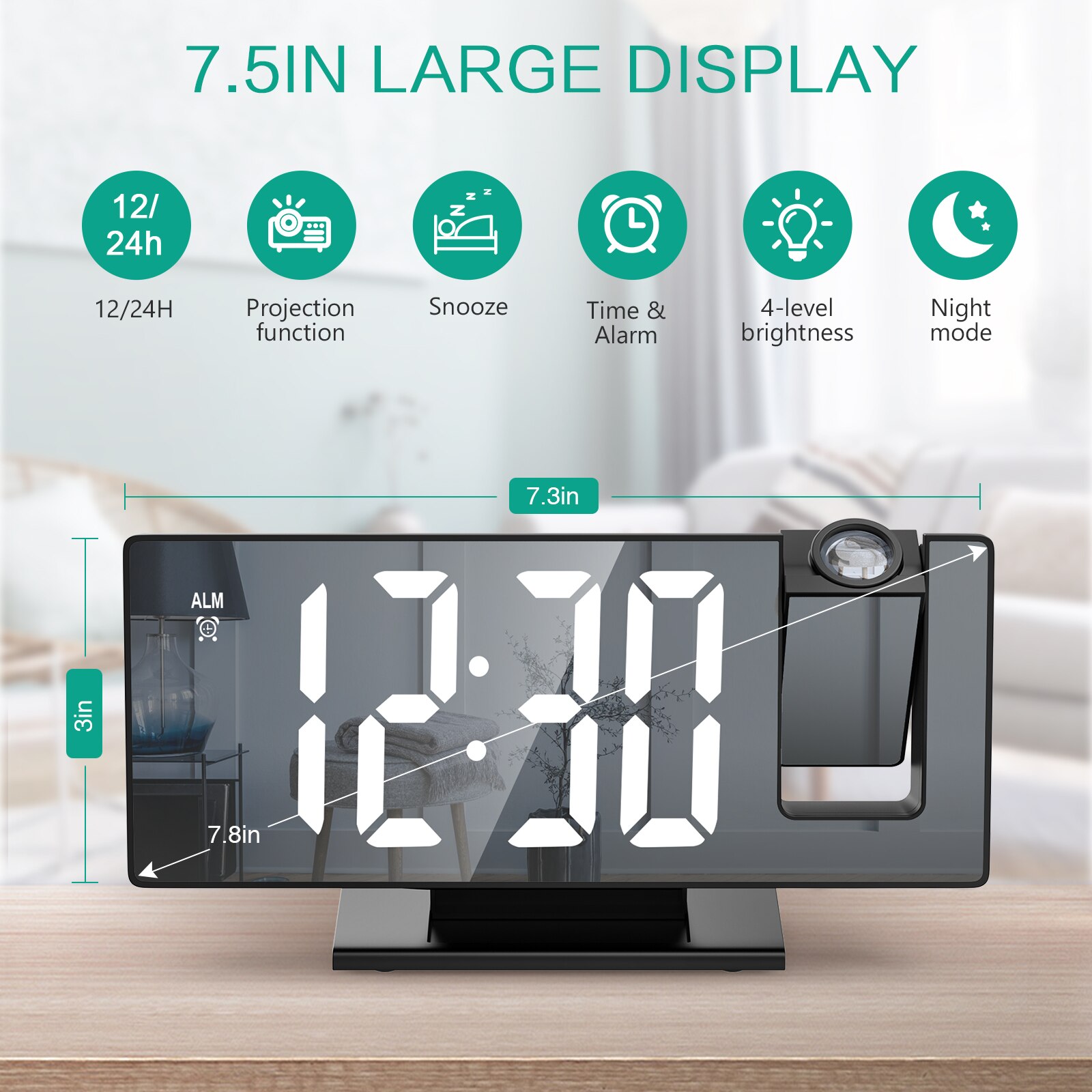 Projection alarm clock - België