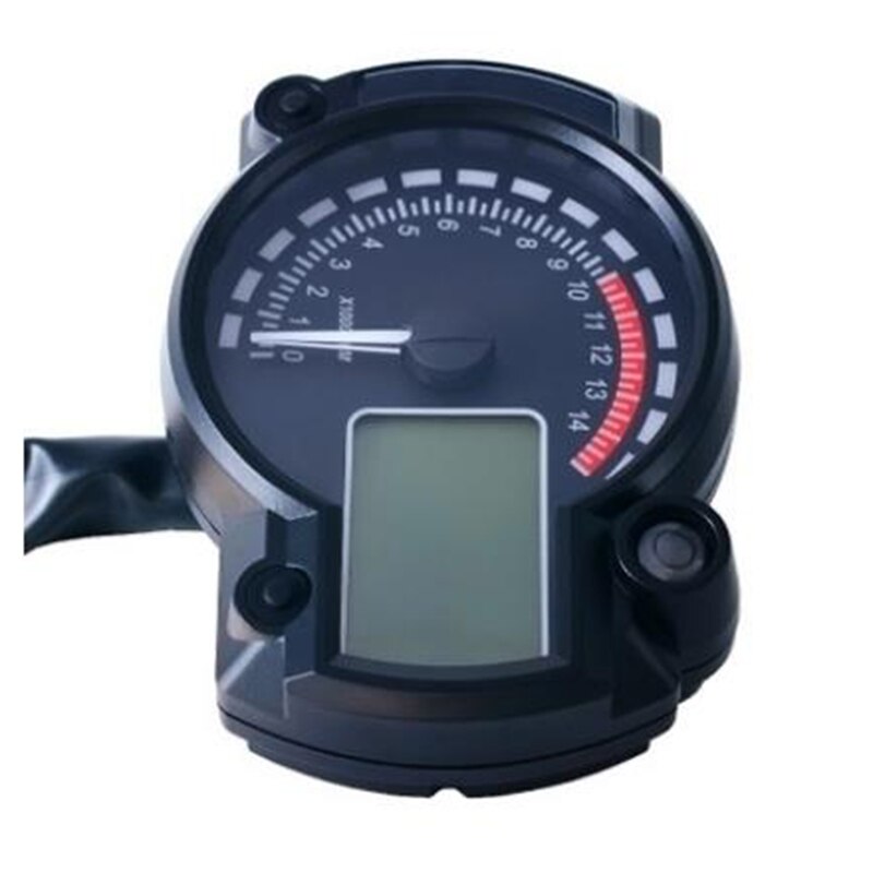 All-in-One Motorcycle Digital Speedometer 7 Color Display LCD Gauge Tachometer Odometer Instrument Adjustable r25 15000rpm