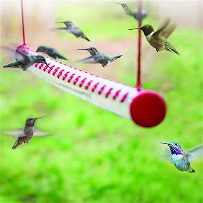 Best Hummingbird Feeder Tube with Hole Birds Feeding Transparent Pipe Hanging Long Tube with Hanging Loops 40/50/60 CM
