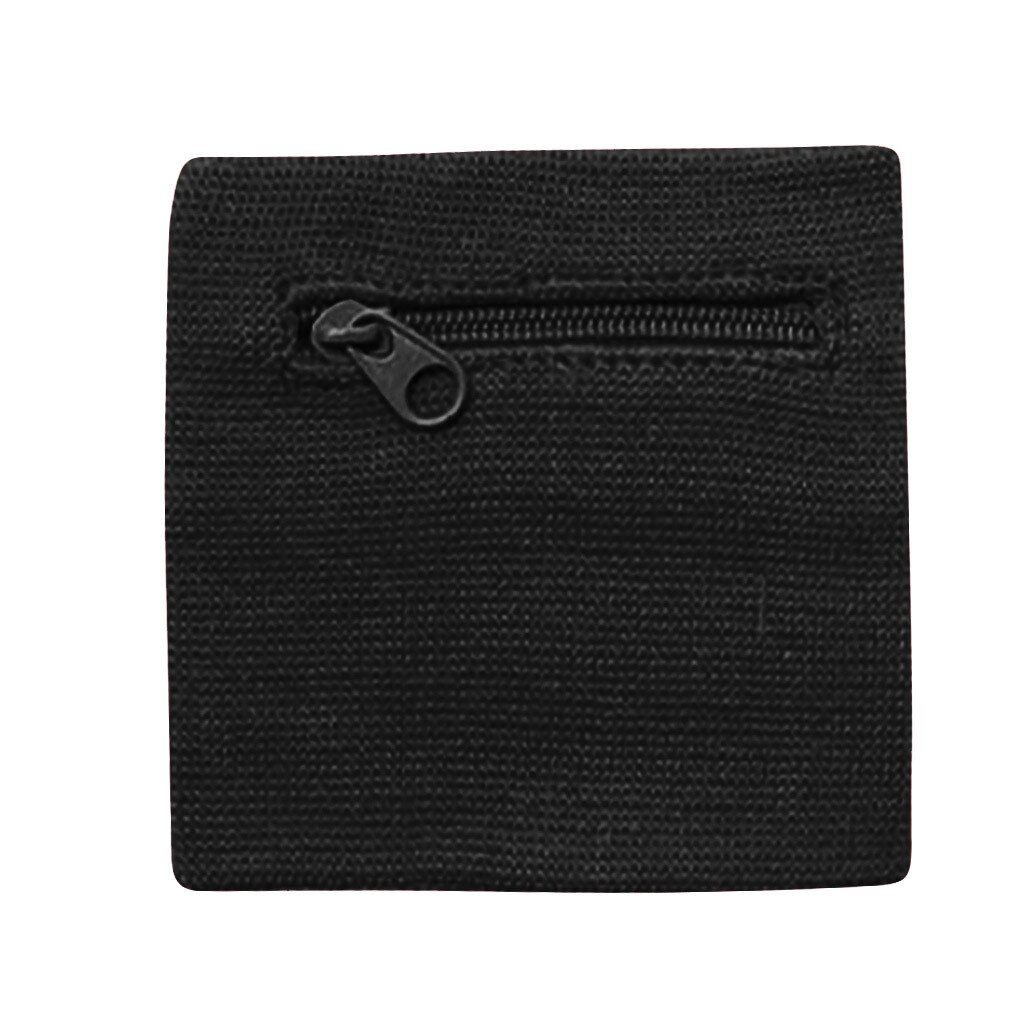 Wrist Wallet Pouch Band Zipper Running Travel Cycling Safe Sport Bag Wallets Zipper Wrist Ankle Wrap Sport Strap 7.25: BK