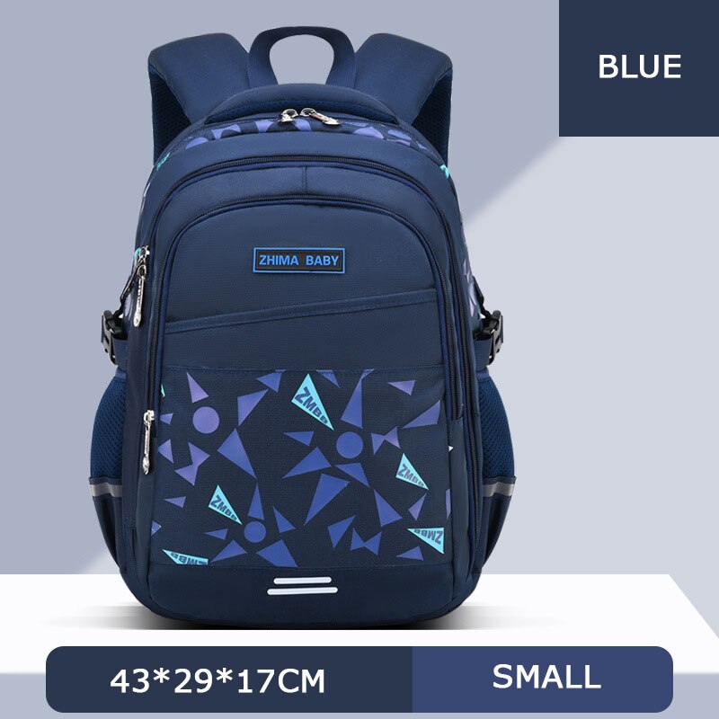 Orthopedic Children Primary School Bags for Kids Backpacks Teenagers Boys school bag Waterproof Schoolbags bolsa mochila: blue S