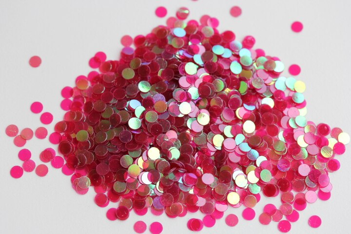 4mm Roze Ronde Paillette Spangle Glitter Dots Voor DIY Nail Art