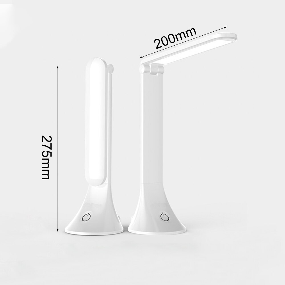 Junejour led bordbordslampe rørende 3 niveaus dæmpbar usb foldelampe øjenbeskyttelse