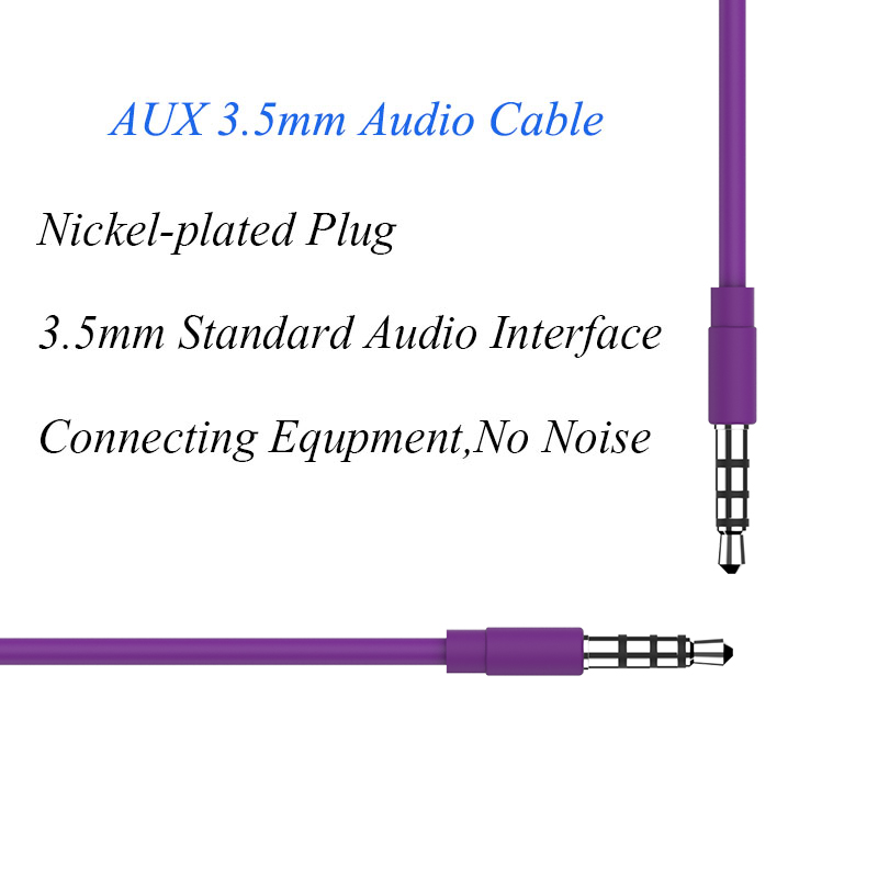 JianHan 4 Poles Aux Cable Audio Jack 3.5 mm for Car Headphone Beats Aux Speaker